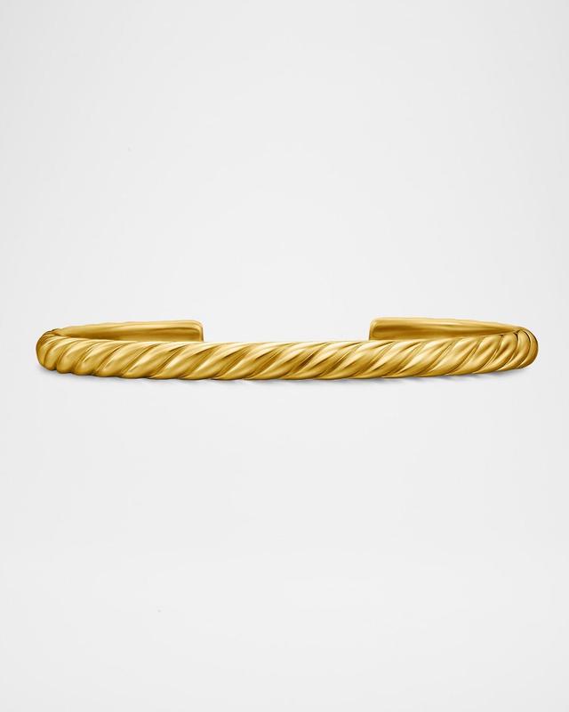 Men's Sculpted Cable Cuff Bracelet in 18K Gold, 5.5mm Product Image