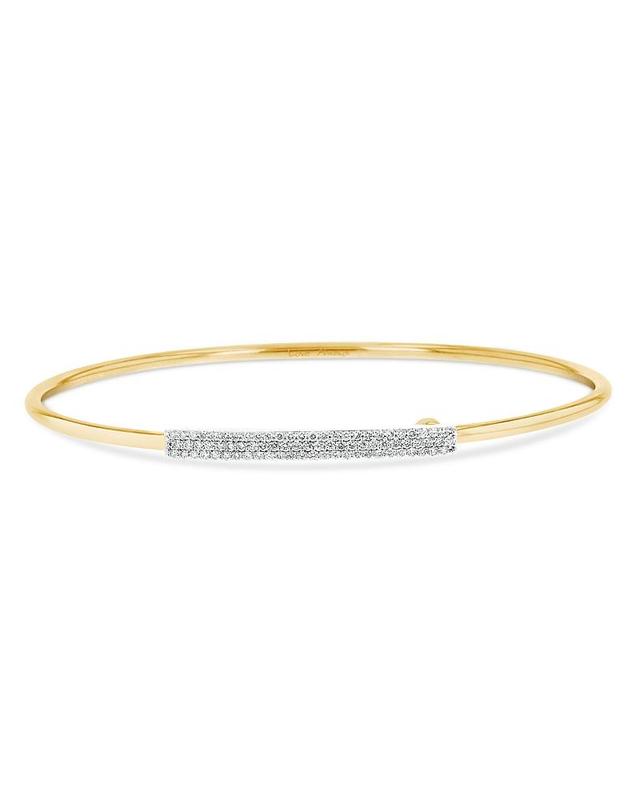 Womens Affair 14K Yellow Gold & Diamond Wire Strap Bracelet Product Image