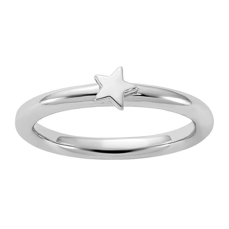 Stacks & Stones Sterling Silver Stackable Star Ring, Womens Product Image