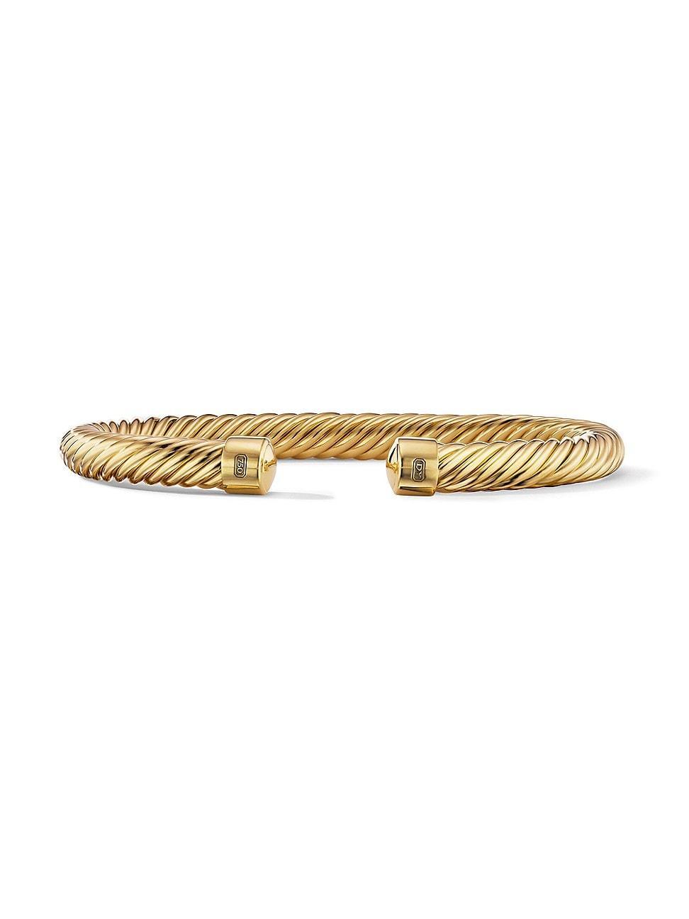 Mens Cablespira 18K Gold Cuff Bracelet Product Image