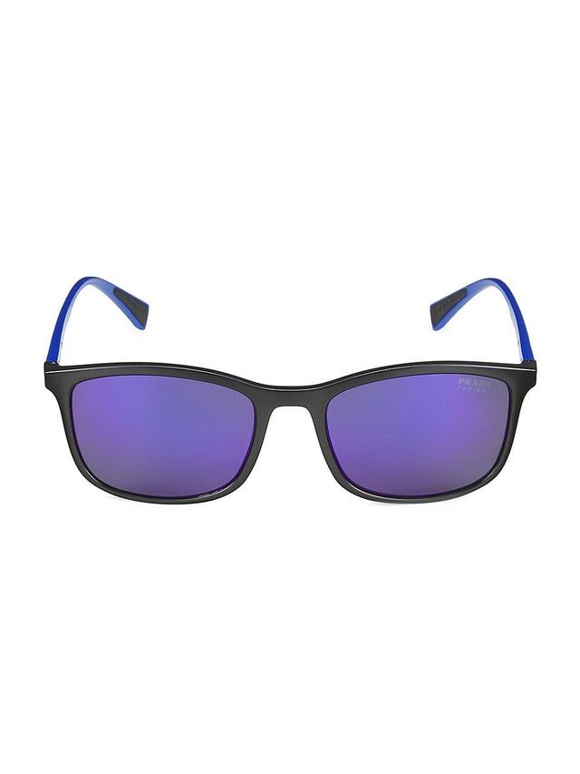 Mens Rectangular 01TS 56MM Sunglasses Product Image