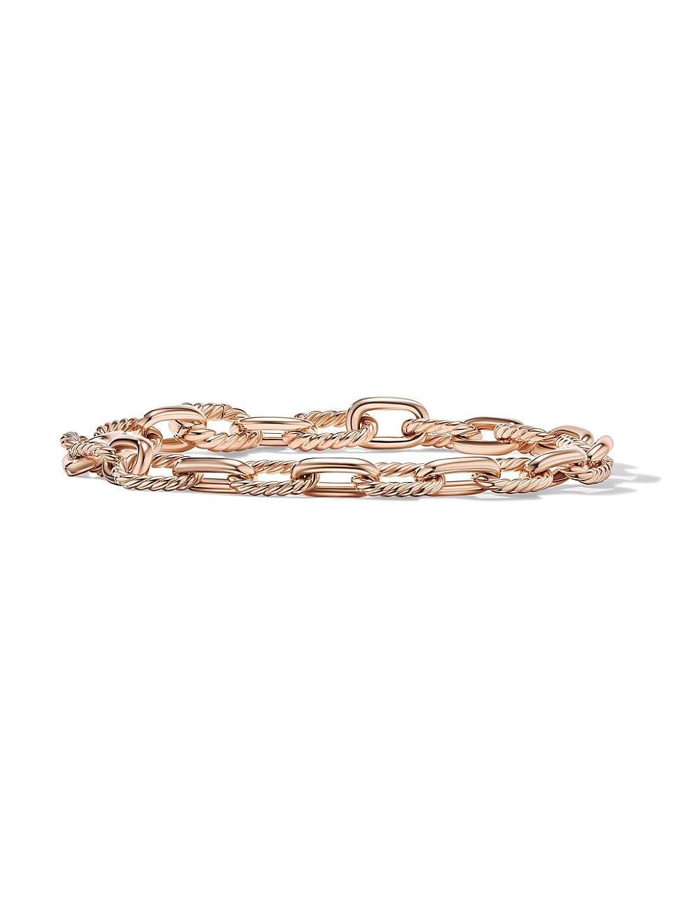 Womens DY Madison Chain Bracelet In 18K Rose Gold Product Image