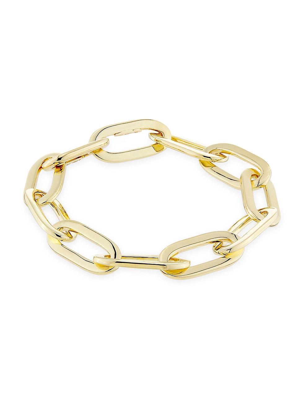 Womens 14K Yellow Gold Paper-Clip Chain Bracelet Product Image