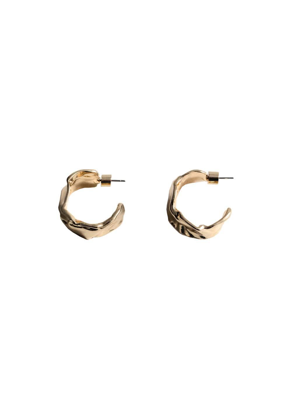 MANGO - Twisted hoop earrings - One size - Women Product Image