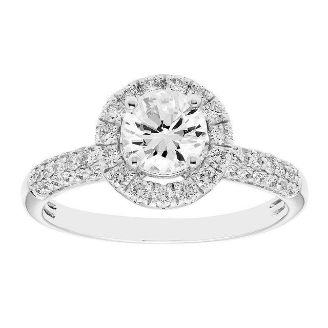 The Regal Collection 14k White Gold 1 1/4 Carat T.W. Certified Diamond Engagement Ring, Womens 14k Whgold Product Image