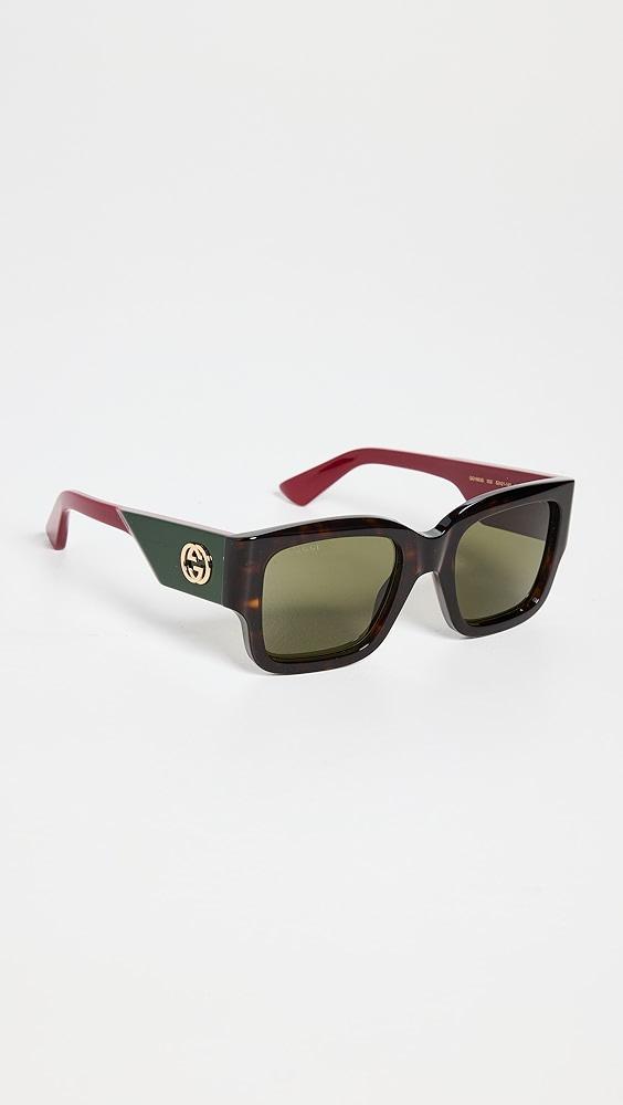 Gucci Oblique Square Sunglasses | Shopbop Product Image