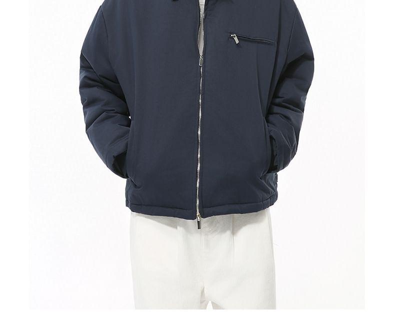 Contrast Collar Zip Jacket Product Image