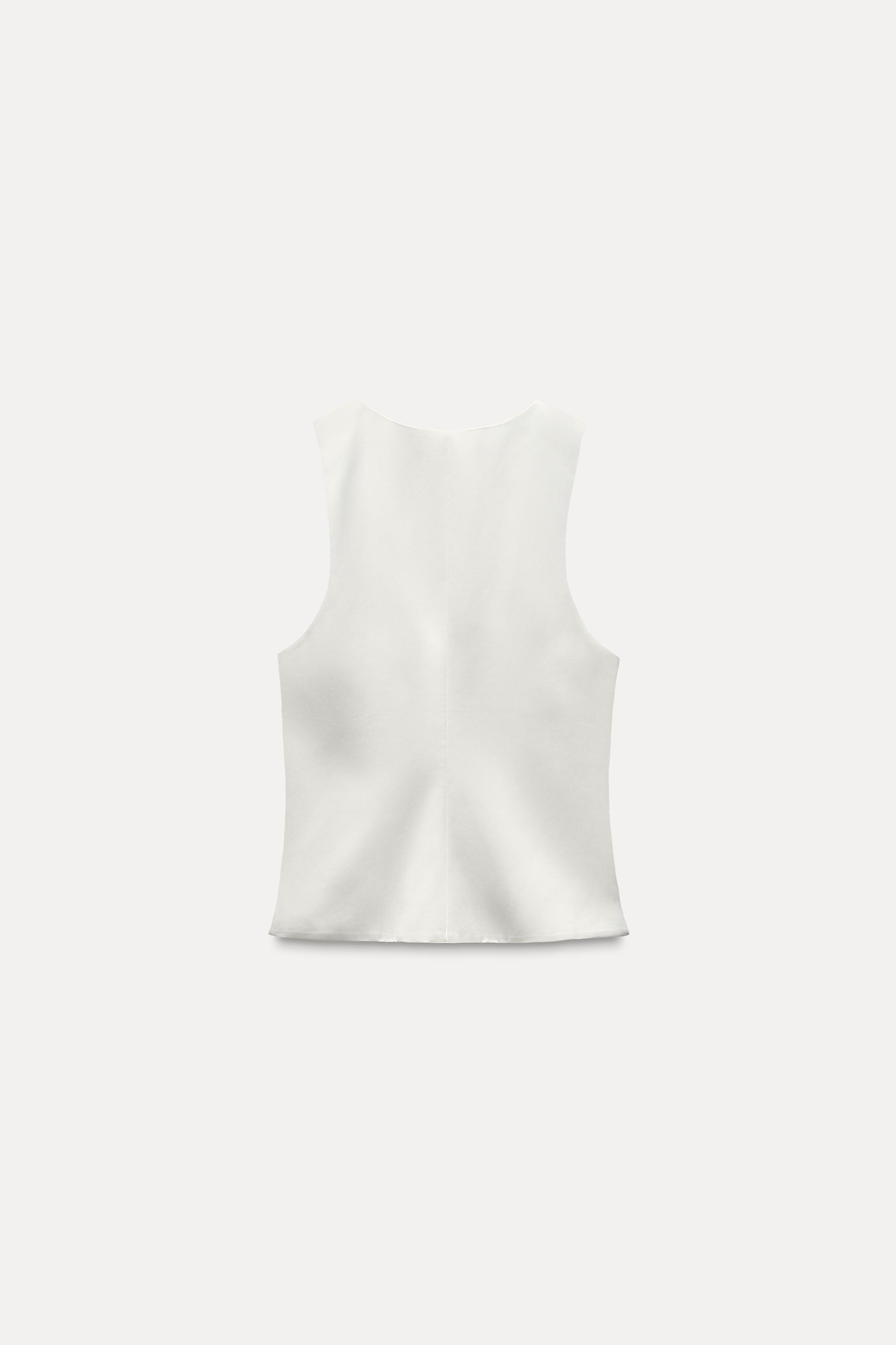 SLEEVELESS SATIN TOP Product Image