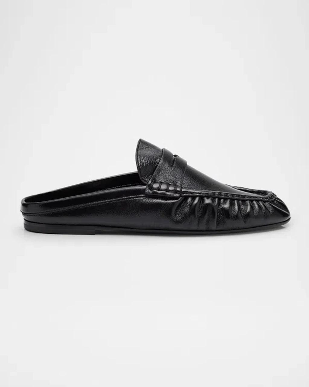 Le Loafer 05 Leather Moccasin Loafer Mules In Black Product Image