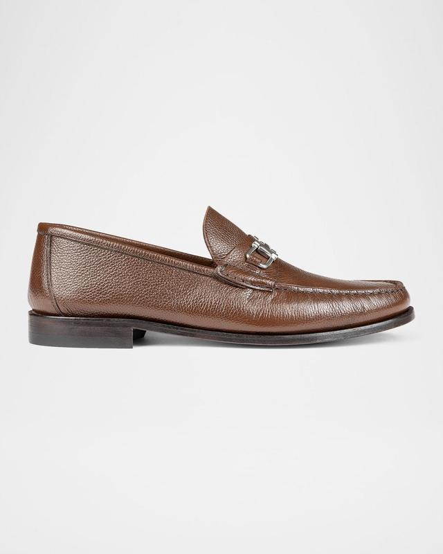 Mens Evanston Pebbled Leather Bit Loafers Product Image