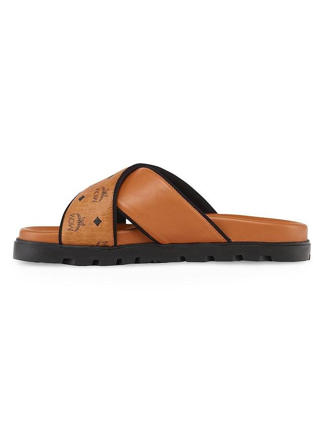 Womens Leather Flat Sandals Product Image