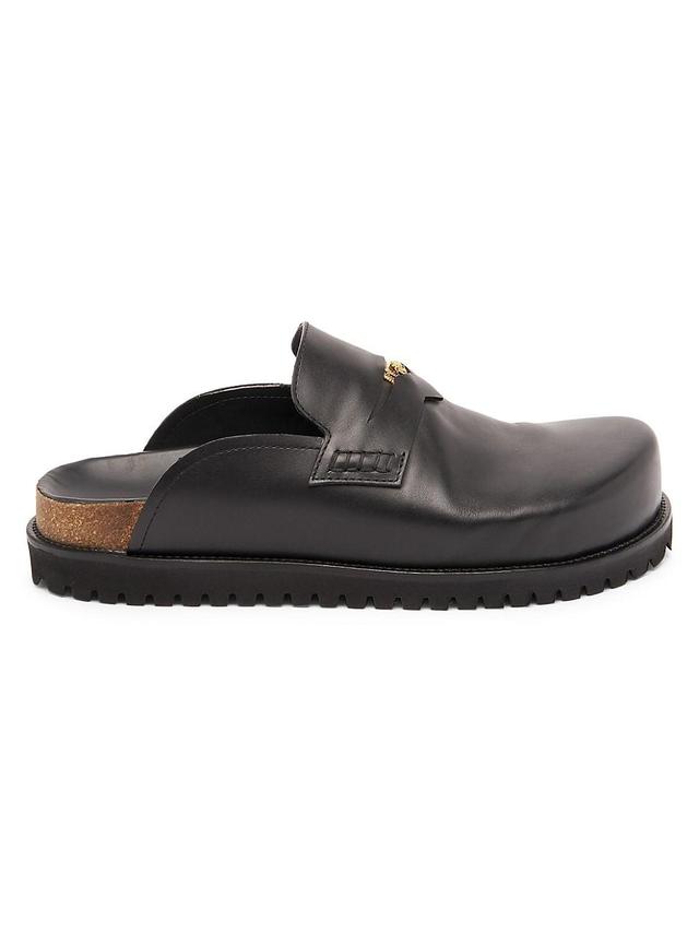 Mens Medusa Leather Mules Product Image