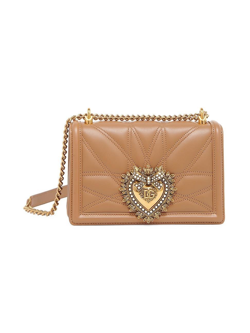 Dolce & Gabbana Devotion Logo Heart Lambskin Crossbody Bag Product Image