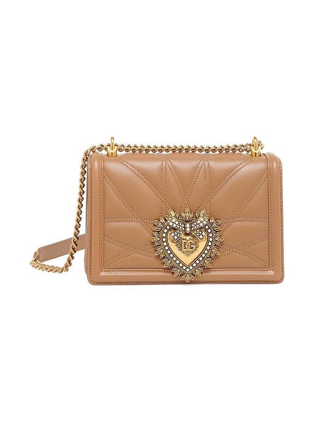 Dolce & Gabbana Devotion Logo Heart Lambskin Crossbody Bag Product Image