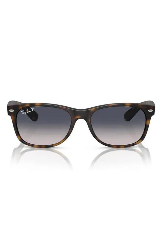 RAY BAN 55mm Gradient Polarized Square Sunglasses In Havana Product Image