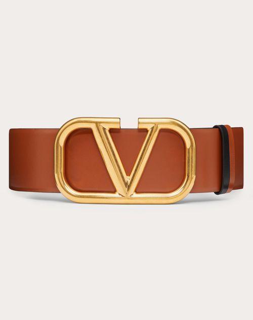 REVERSIBLE VLOGO SIGNATURE BELT IN GLOSSY CALFSKIN 70 MM Product Image