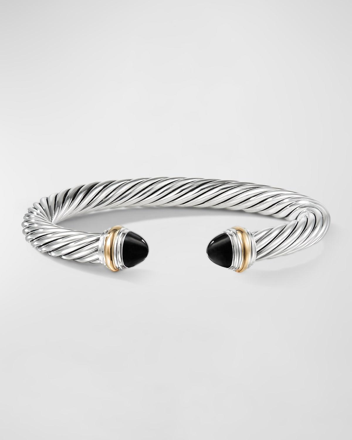 Womens Classic Cable Bracelet In Sterling Silver Product Image