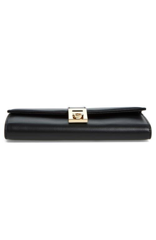 FERRAGAMO Hug Leather Wallet On A Chain In Black Product Image