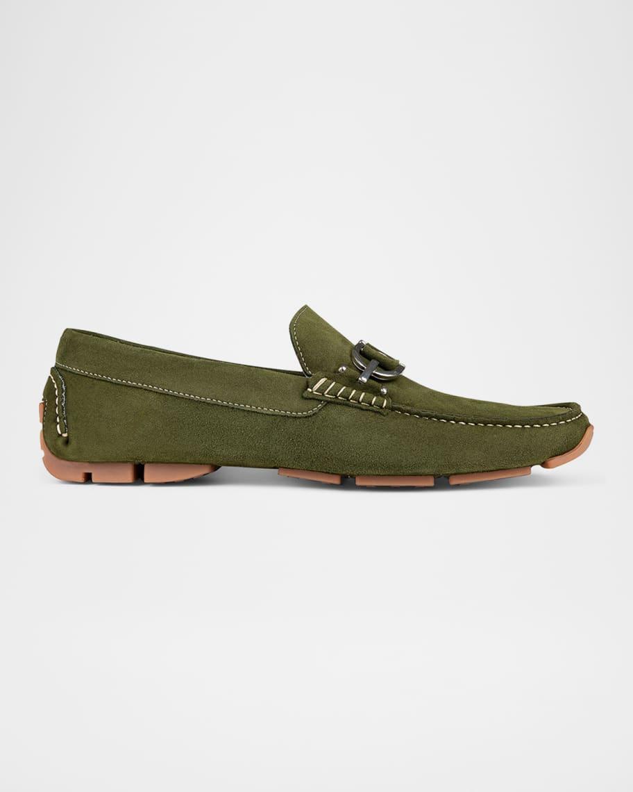 Mens Dacio Metal-Bit Suede Driving Loafers product image