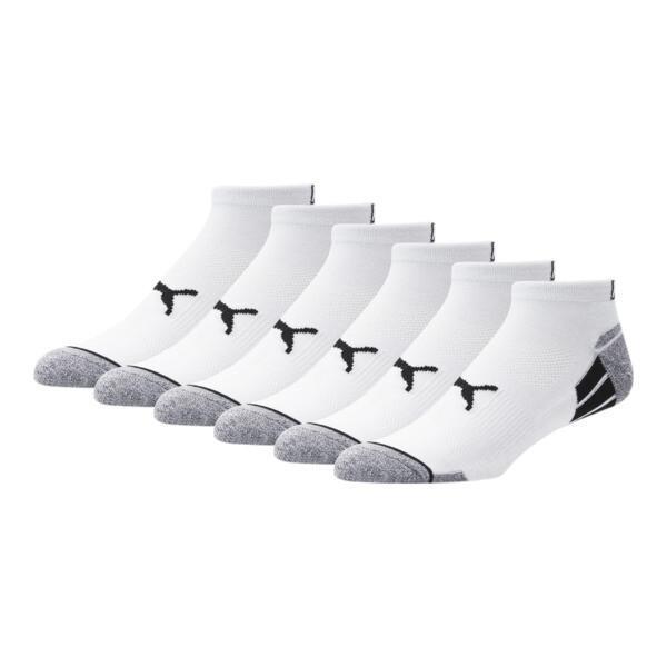 PUMA Half-Terry Low Cut Men's Socks [3 Pairs] in White/Grey Product Image