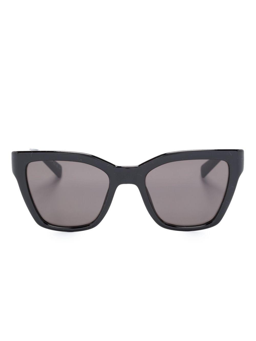 Logo-print Square-frame Sunglasses In Black Product Image