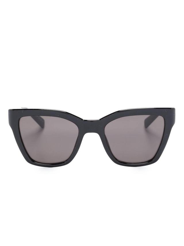 Logo-print Square-frame Sunglasses In Black Product Image