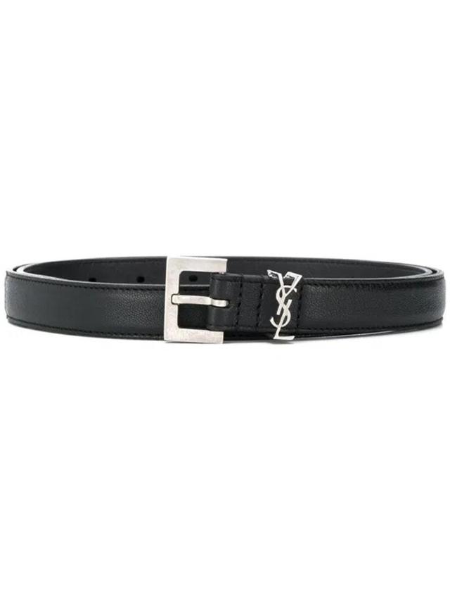 Monogram Leather Belt In Black Product Image