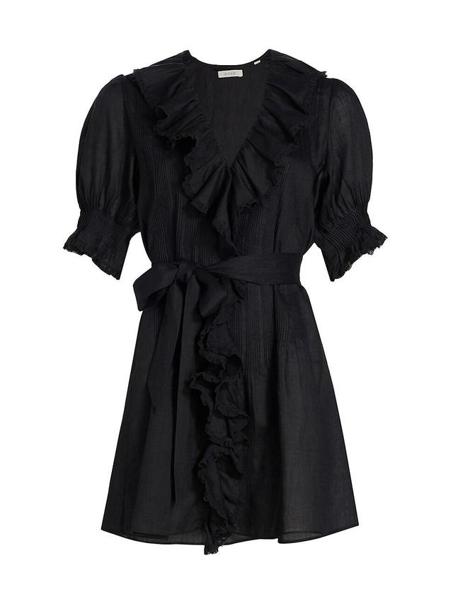 Womens Piper Ruffle Tie-Waist Minidress Product Image