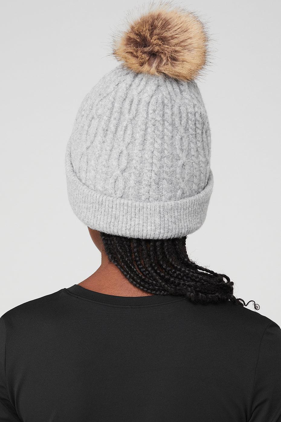 Cable Knit Beanie - Athletic Heather Grey Female Product Image