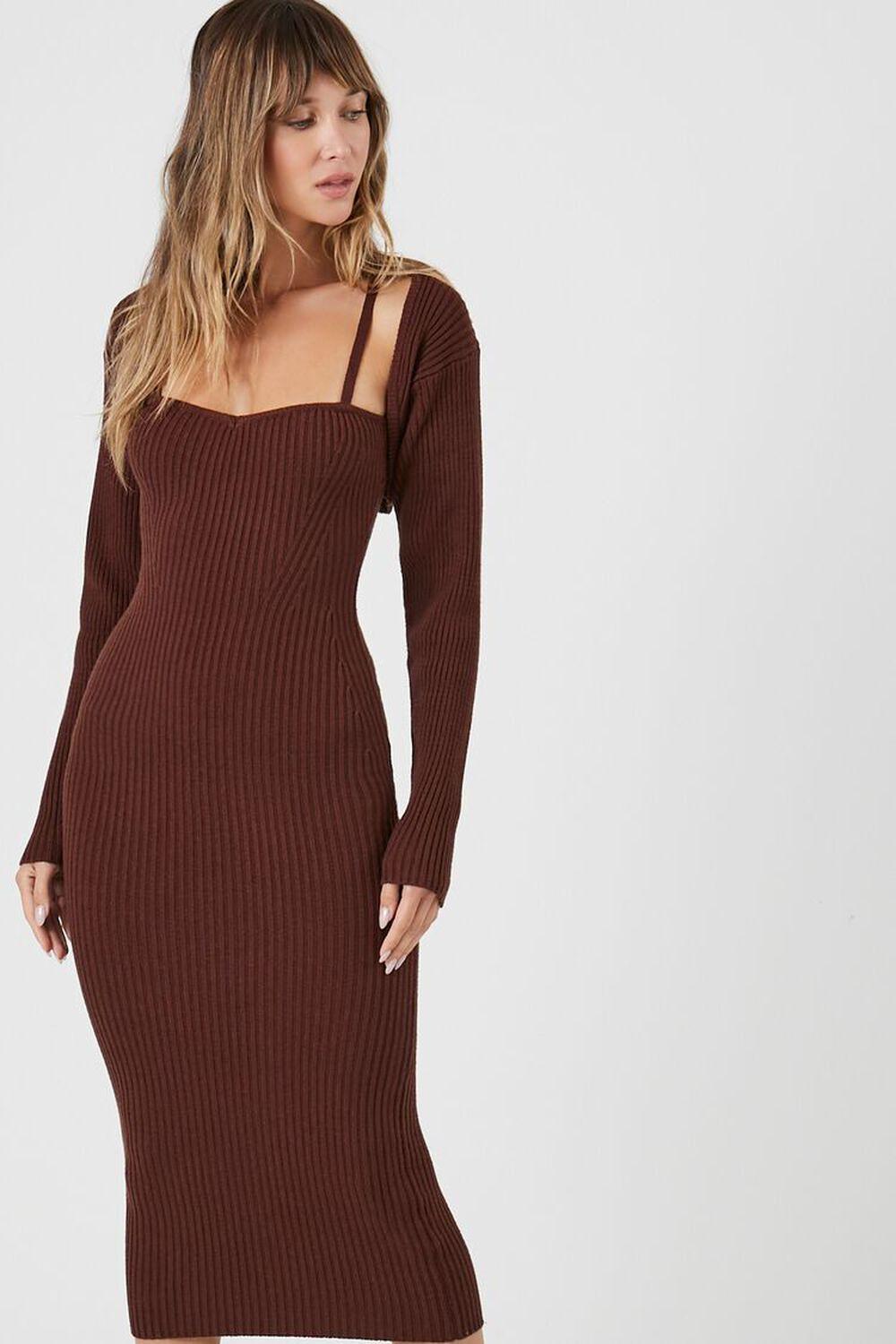 Shrug & Sweater Cami Dress Set | Forever 21 Product Image