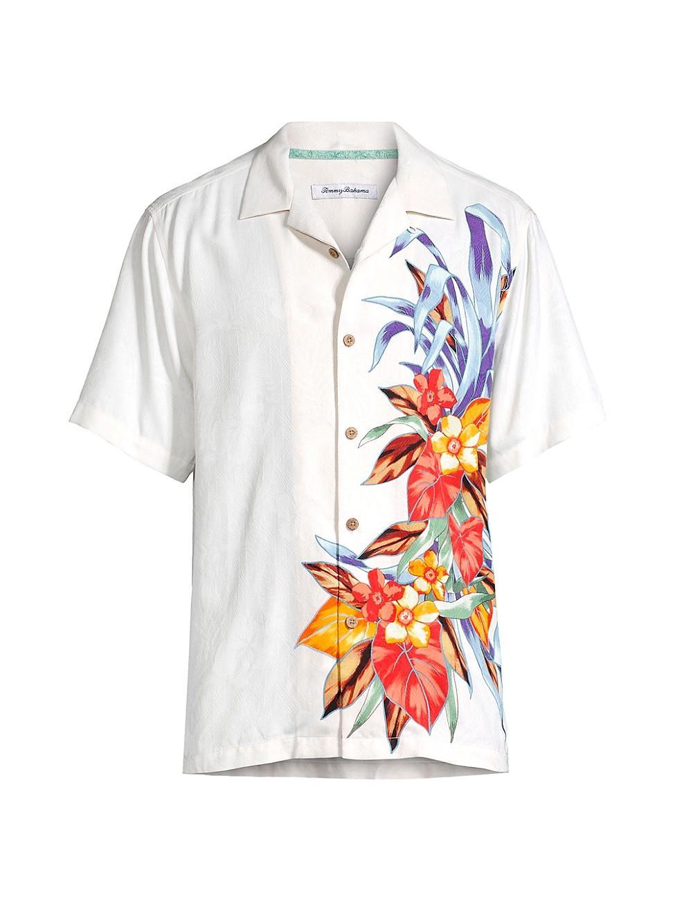 Mens Las Flores Isle Silk Short-Sleeve Shirt Product Image