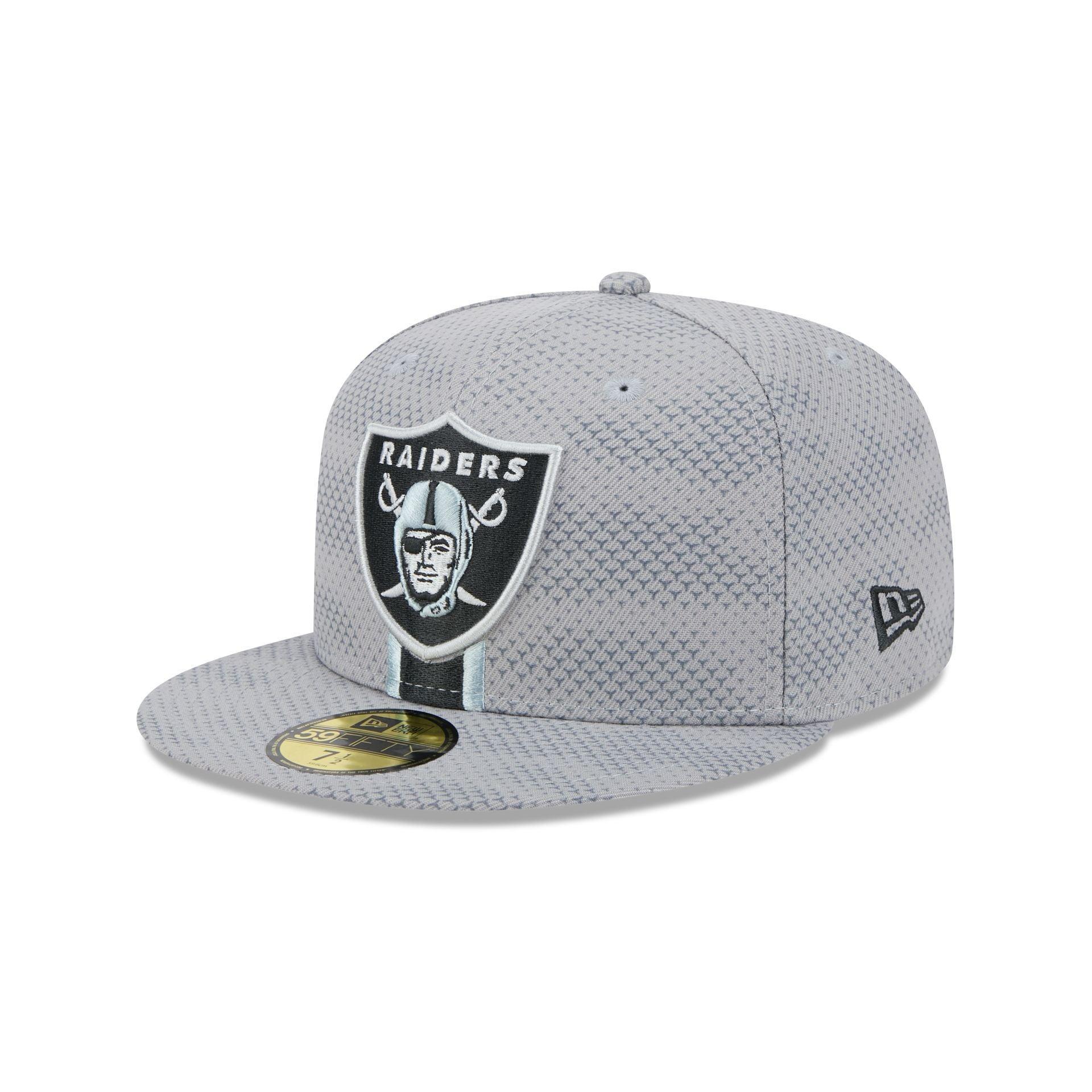 Las Vegas Raiders 2024 Sideline Gray 59FIFTY Fitted Hat Male Product Image