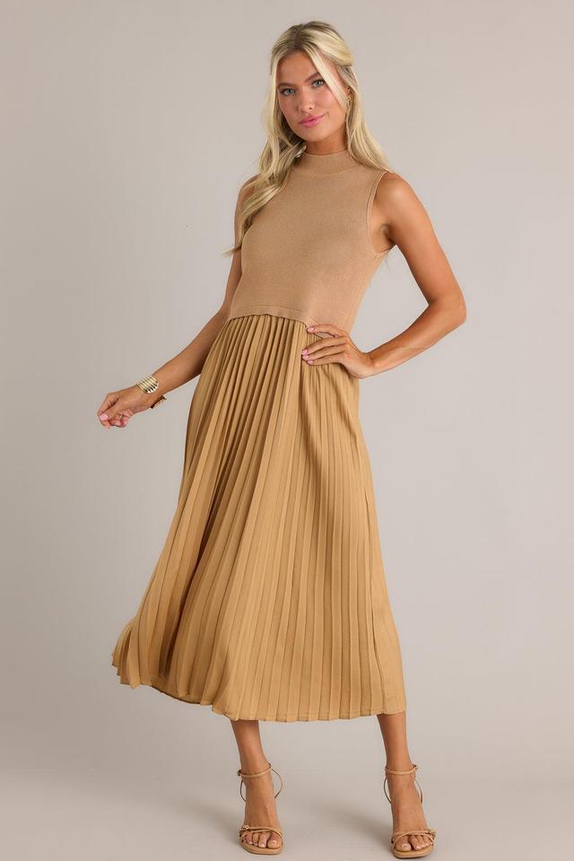 Graceful Gather Mustard Sleeveless Maxi Dress Product Image