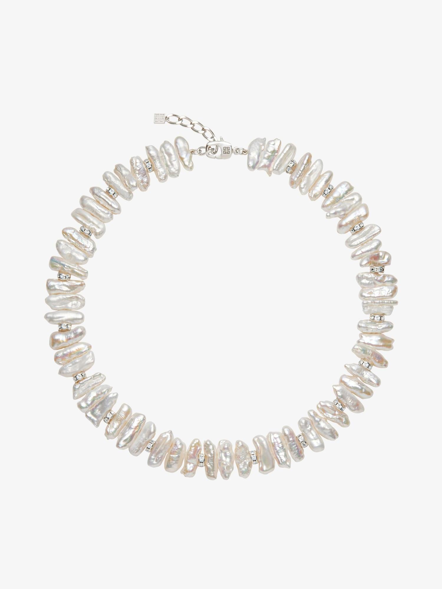 Pearl necklace with crystals Product Image