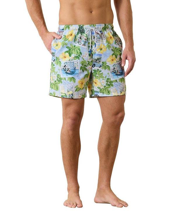 Tommy Bahama Disney Naples Postcard To Paradise 6#double; Inseam Swim Trunks Product Image