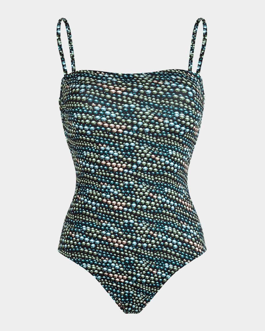 Pearl Jersey Bandeau One-Piece Swimsuit Product Image