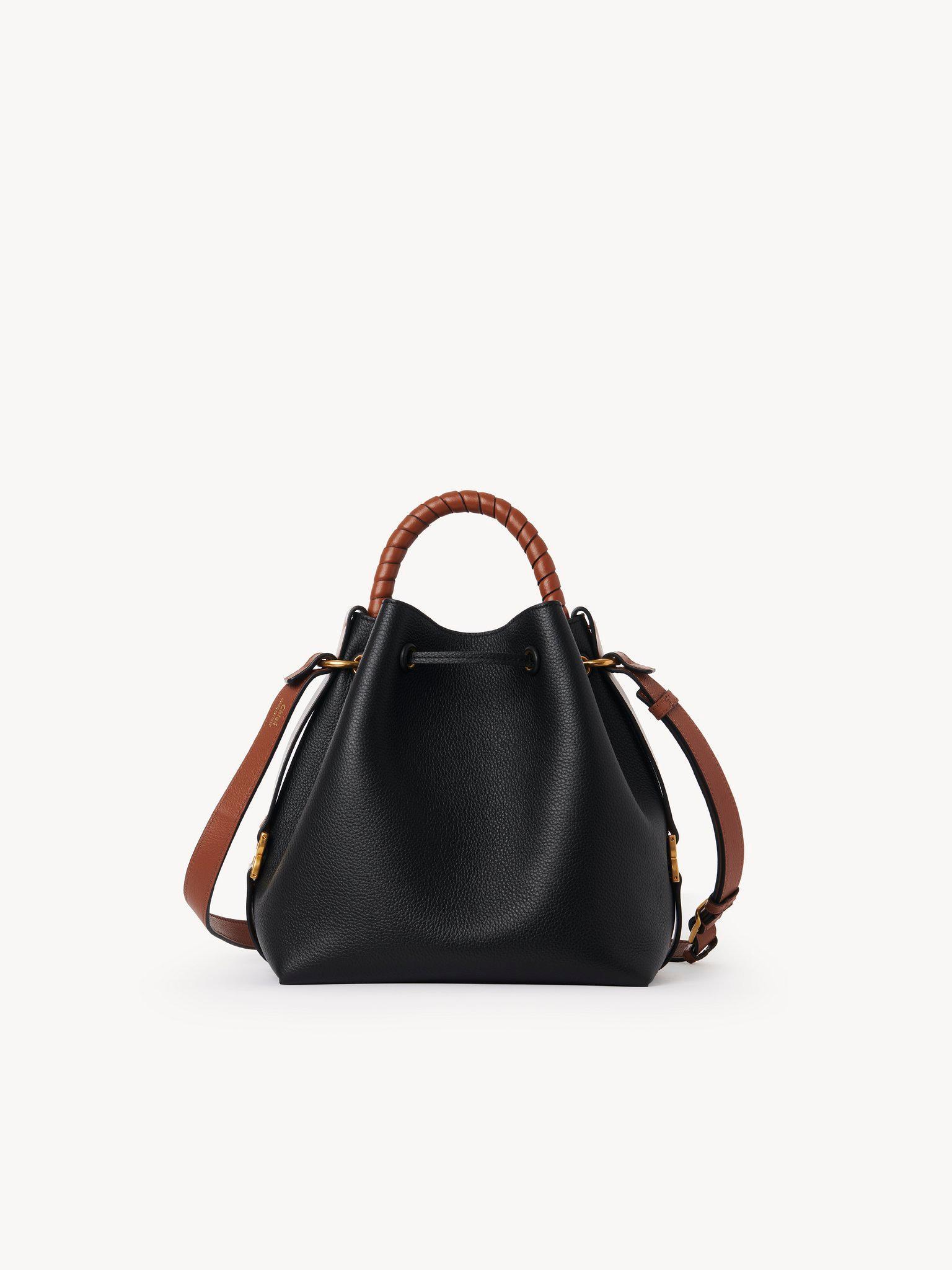 Marcie bucket bag in grained leather Product Image