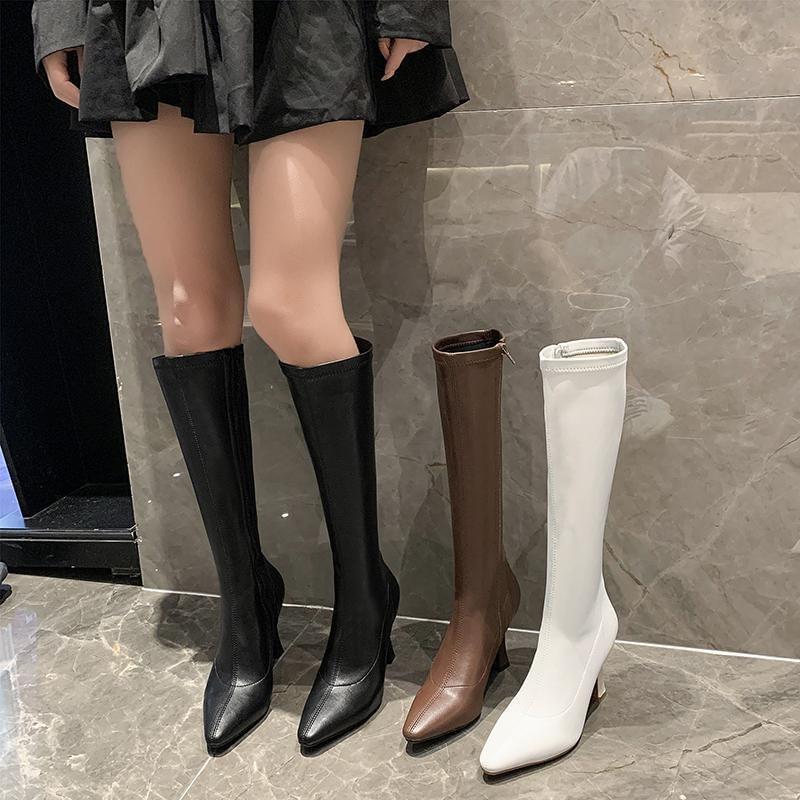 Pointed Toe High Heel Knee High Boots Product Image