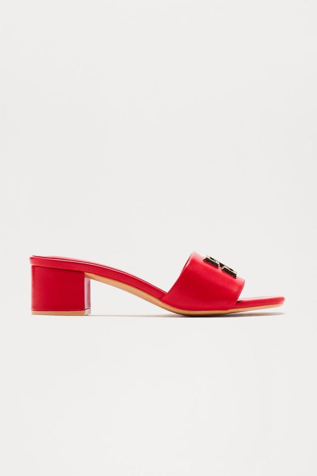 To Top It Off Heeled Sandals - Red Product Image