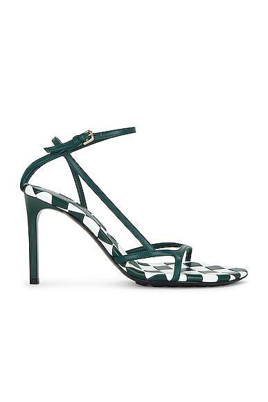 Bottega Veneta Leaf Ankle Strap Sandal in Glacier & Emerald - Dark Green. Size 41 (also in ). Product Image