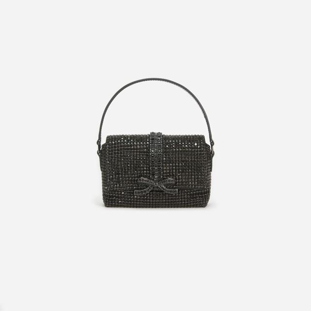 Black Rhinestone Chainmail Micro Bag Product Image