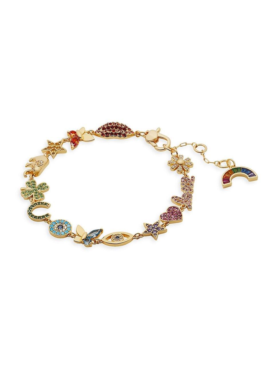 Womens Goldtone & Crystal Mixed-Motif Bracelet Product Image