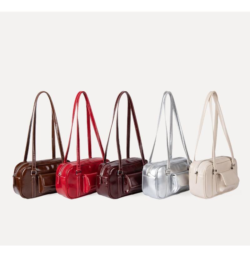 Multi-Pocket Faux Leather Tote Bag Product Image