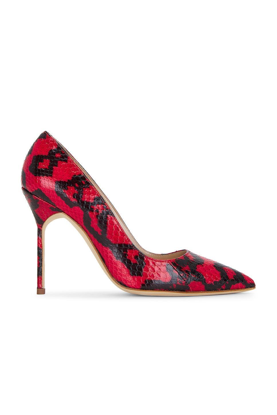 Manolo Blahnik Bb 105 Leather Pump in Red Product Image