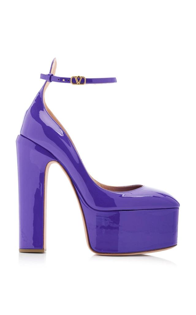 Tan-go Leather Pumps In Purple Product Image