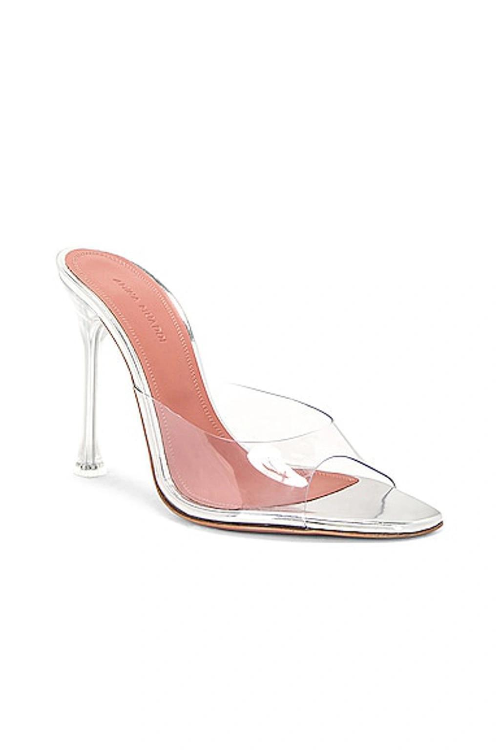 AMINA MUADDI Alexa Pvc Glass Slipper Mule in Transparent - Neutral. Size 38.5 (also in ). Product Image