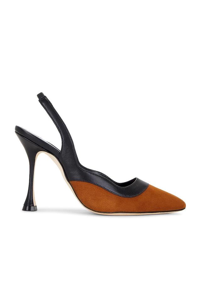 Manolo Blahnik Goga 105 Suede Pump in Brown Product Image