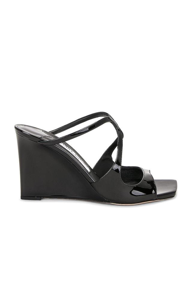 Jimmy Choo Anise 85 Wedge in Black - Black. Size 38 (also in ). Product Image