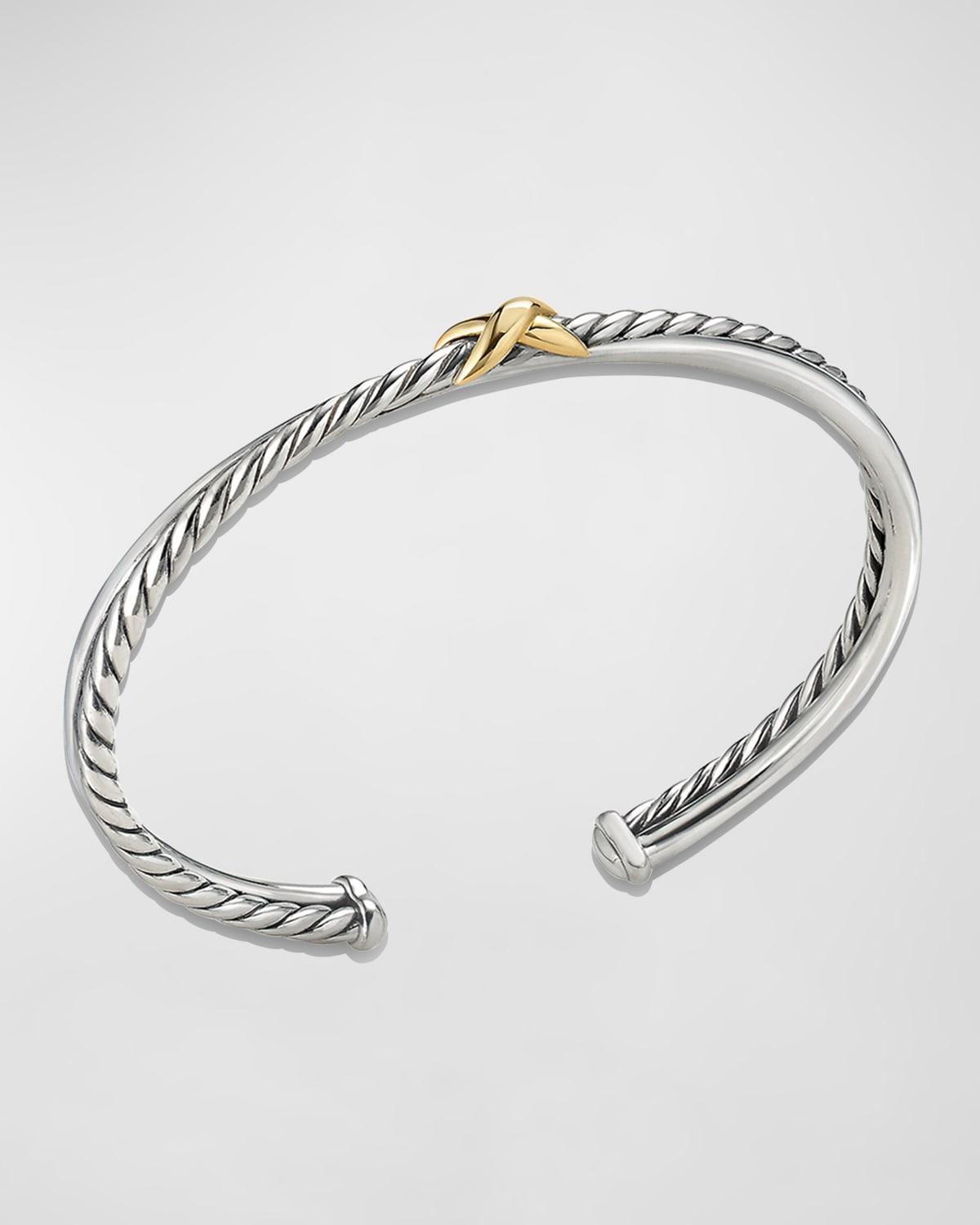 Womens Petite X Center Station Bracelet with 18K Yellow Gold Product Image