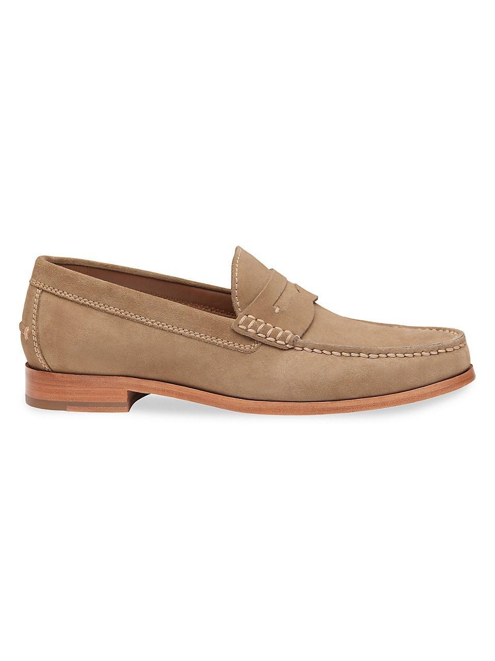 Johnston  Murphy Collection Mens Baldwin Suede Penny Loafers Product Image